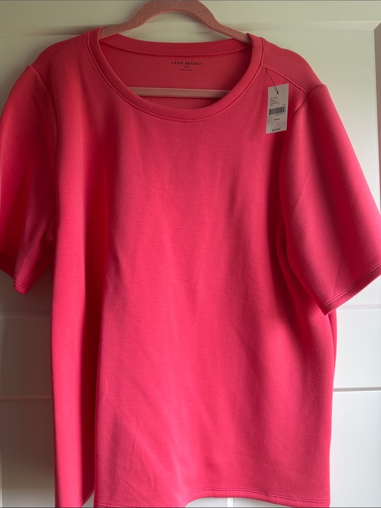 Lane Bryant Tops - Lane Bryant Neon Pink Short Sleeve Crewneck Top
